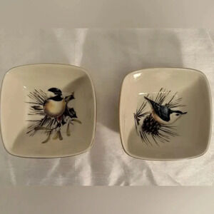 Lenox Winter Greetings By Catherine McClung 4” Dipping Bowl Set Birds